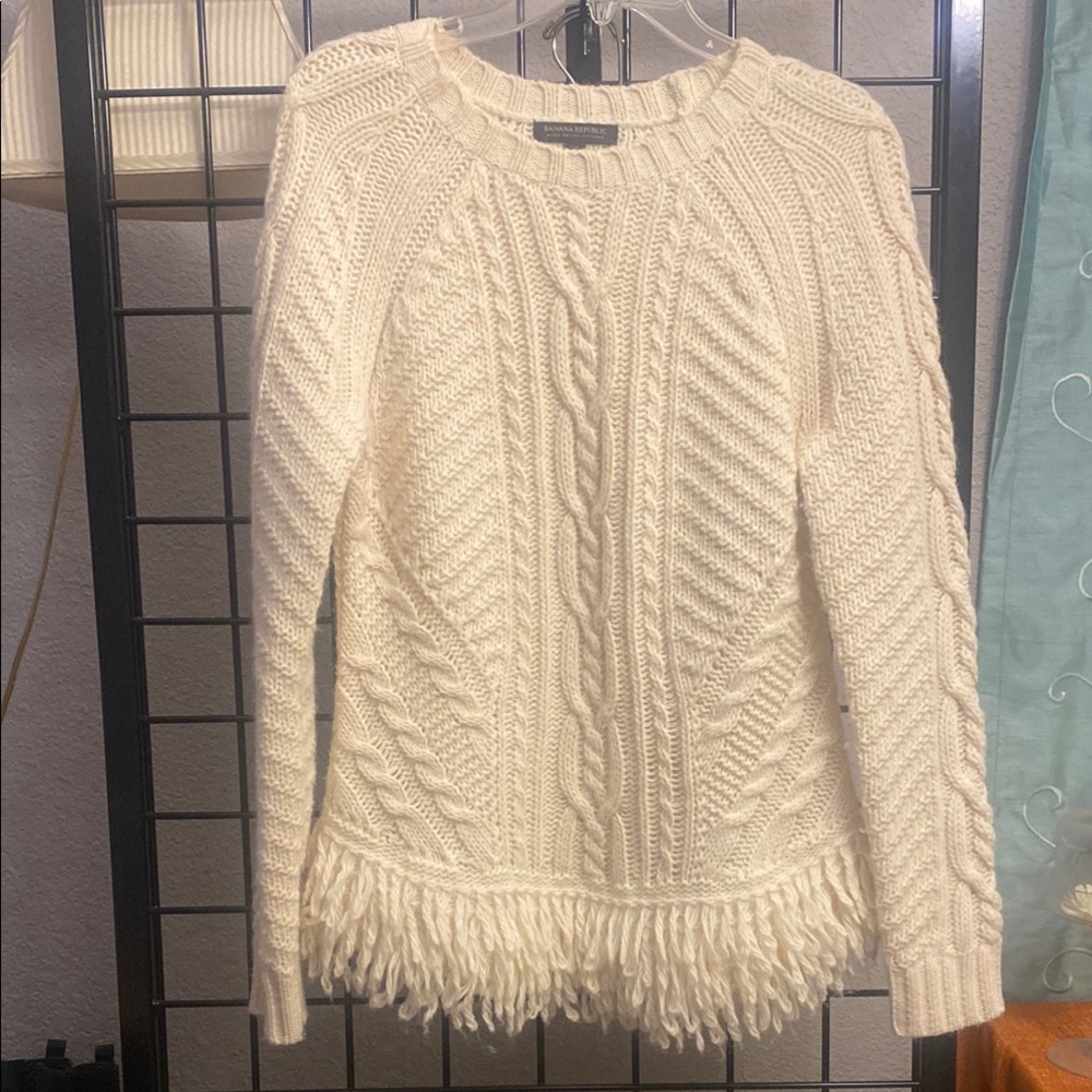 Women’s banana, republic, Cream Cable Knit Sweater